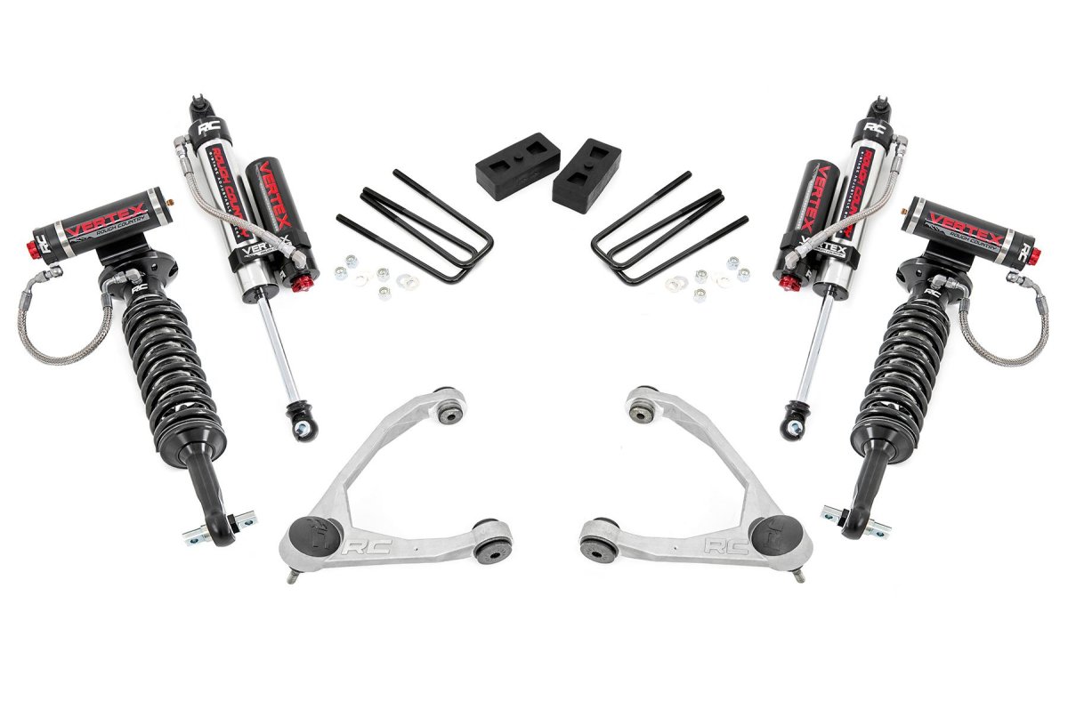 Chevrolet Silverado 1500 Suspension Lift Kit - Rough Country - 3.5 Inch Lift | Forged UCA | Cast Steel | Vertex - '07-'13